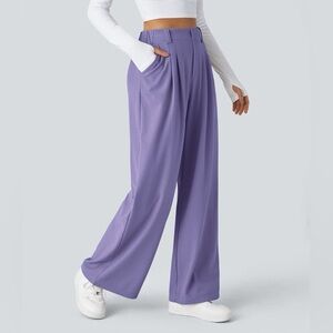 Halara Flex™ High Waisted Pocket Wide Leg Waffle Work Pants
